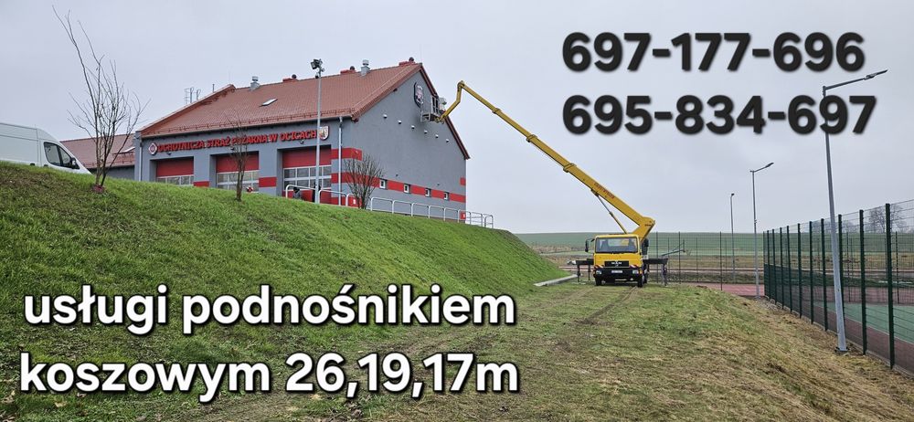 Usługi podnośnikiem koszowym 26m