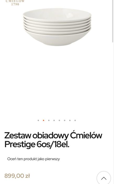 Zestaw obiadowy ćmielów prestige na 6 osob / 18 elementow