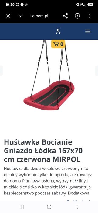 Huśtawka MIRPOL bocianie gniazdo