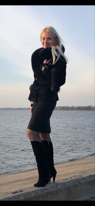 Куртка замшевая с мехом осень-зима