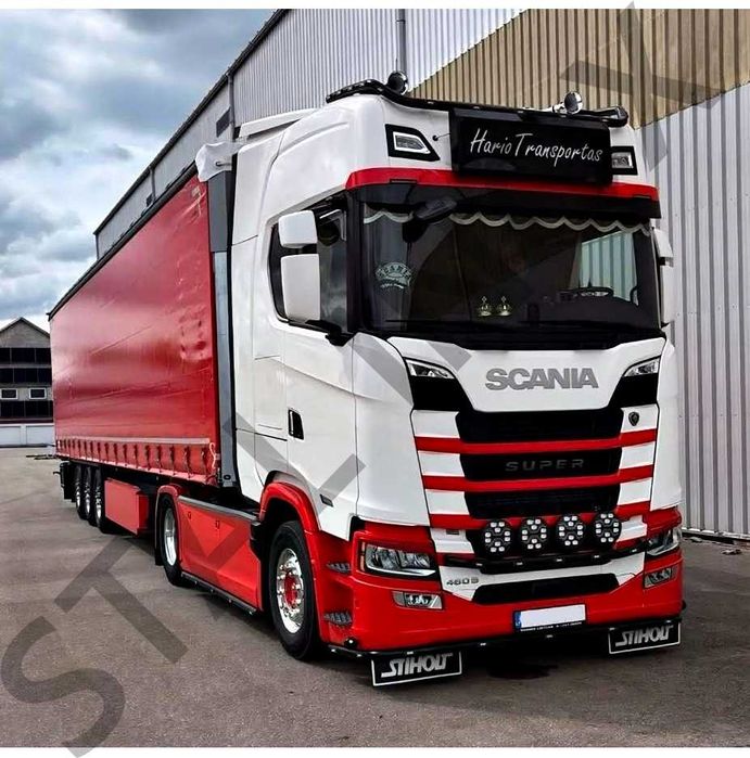 ORUROWANIE przednie na maskę Scania S / R malowane proszkowo