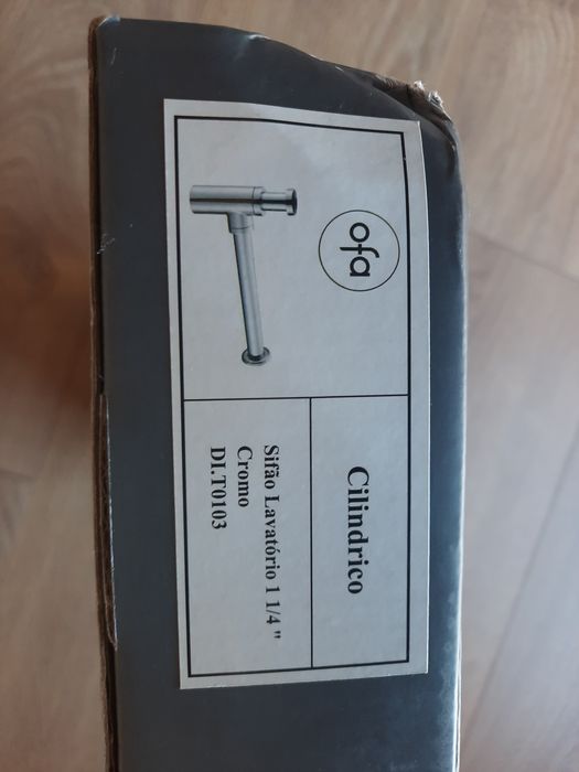 Sifão de lavatório cromado NOVO