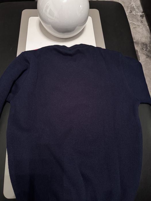 Sweter świąteczny XS. Nowy. Granatowo czerwony.