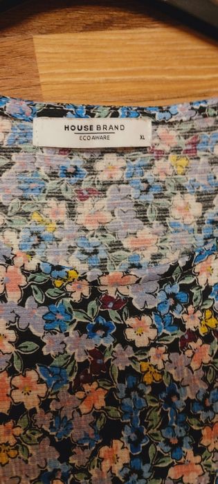 Sukienka w kwiatki babydoll L XL