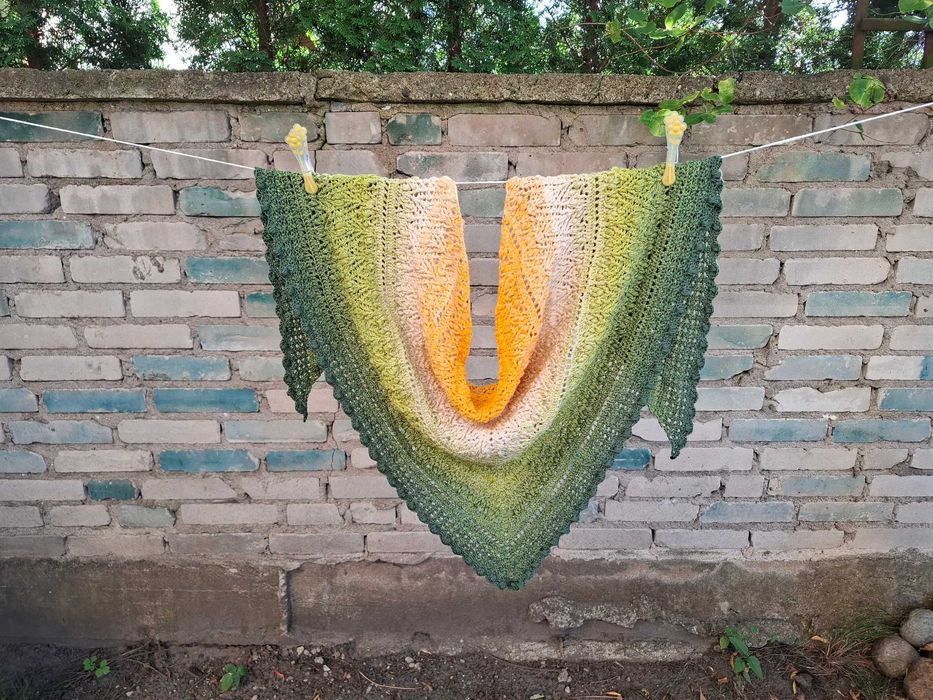 Chusta szydełkowa rękodzieło handmade