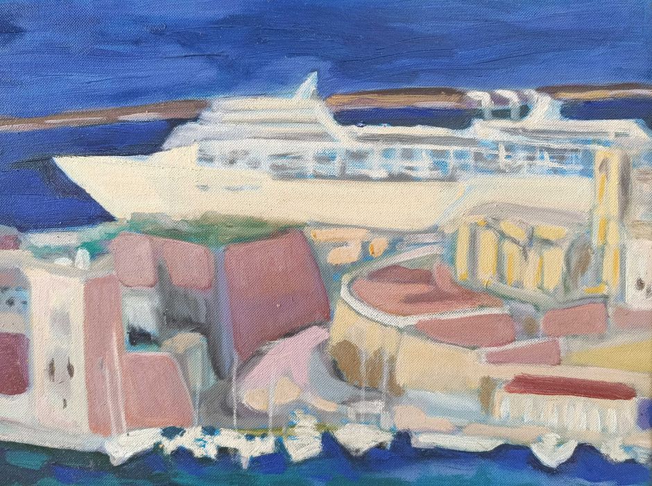Quadro a Óleo "Fort Saint-Jean, Marselha" – Jerôme Dreyfus (50x65 cm)