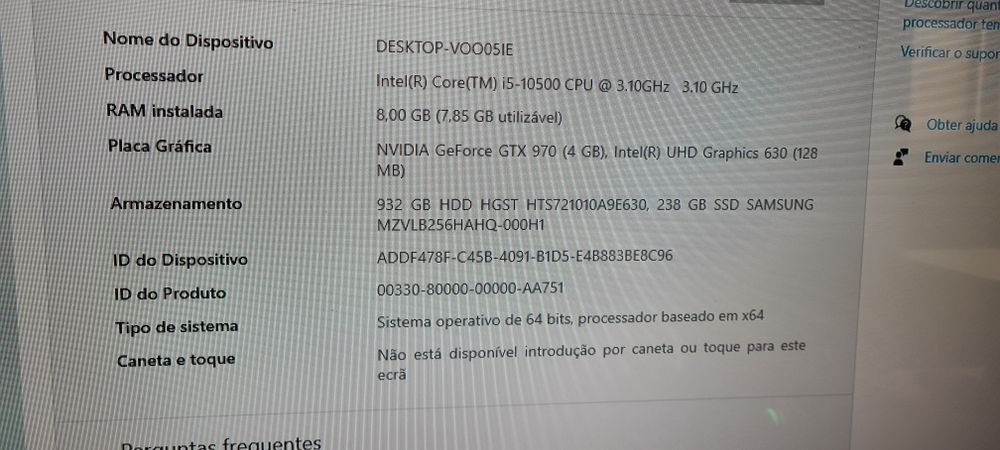 PC Gamer i5 10ª Geração GTX