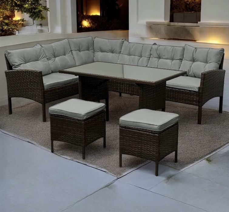 Zestaw meble NAROŻNIK ogrodowy technorattan narożnik