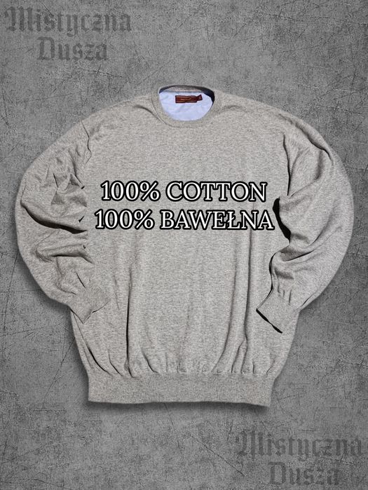 Bawełniany sweter szary siwy sweterk sweater retro vintage oldschool 90s avant garde