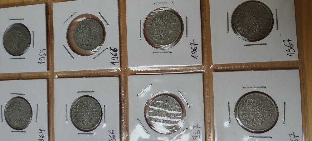 Moedas de 50 centavos anos de 1963 a 1967
