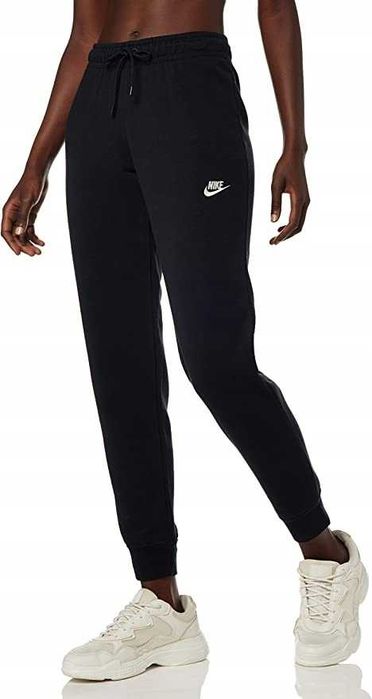 Nike spodnie dresowe czarne s ze sznurkiem