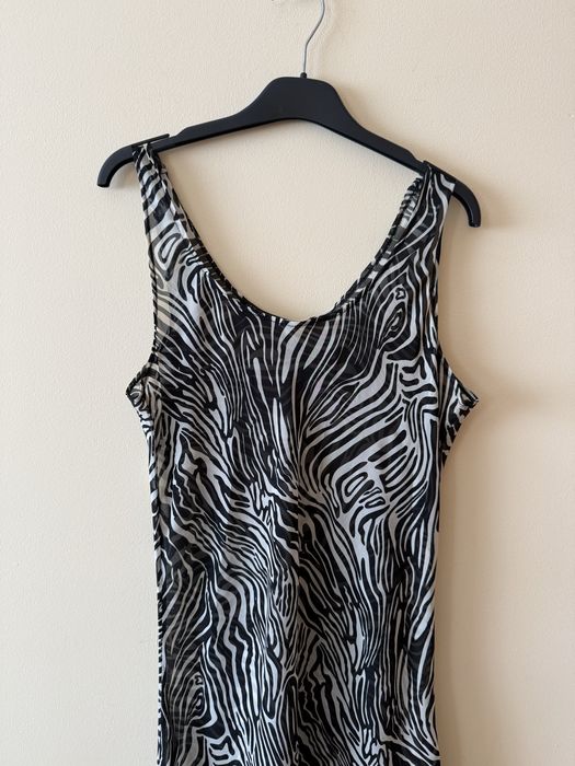 Vestido transparencia S zebra