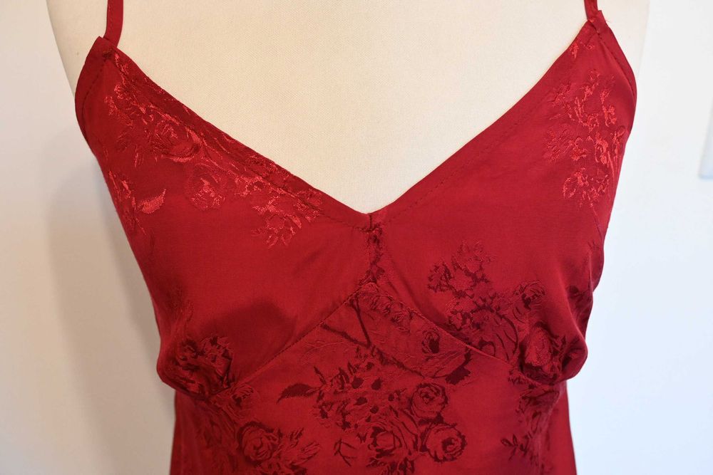 Wólczanka top burgundowy bordowy Mist S XS wiskoza