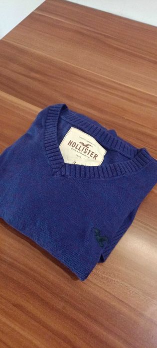 Sweter V-neck S bawełna