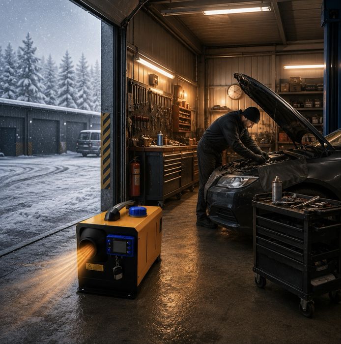Дизельний автономний обігрівач 8 кВт 12V/24V/220V + пульт, вебасто сухий фен 8 квт, автономка в гараж, бліндаж RC-K-2569