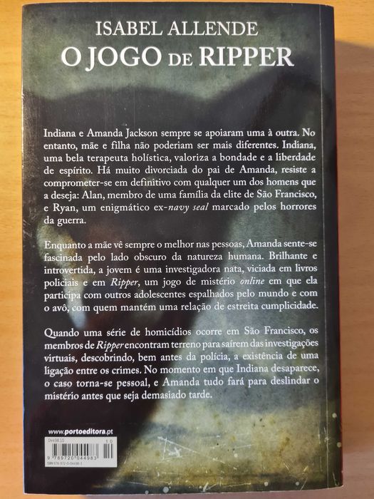 Livro "O Jogo de Ripper" de Isabel Allende