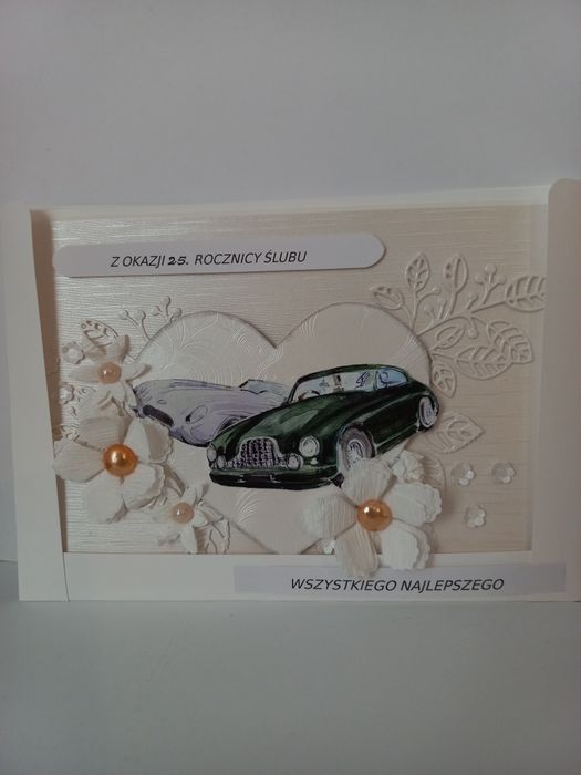 Ręcznie robiona kartka okolicznościowa. Handmade