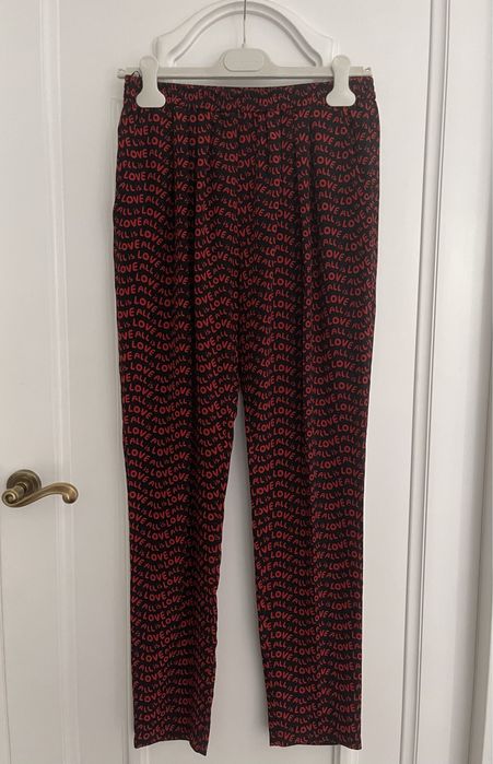 STELLA MCCARTNEY piękne spodnie w print, 100% jedwab