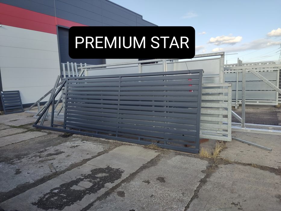 Brama przesuwna palisadowa 4m PREMIUM STAR,ocynk ogniowy+RAL, inne