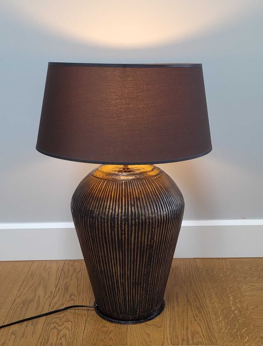 Podstawa lampy, metalowa, ryflowana - Almi Decor