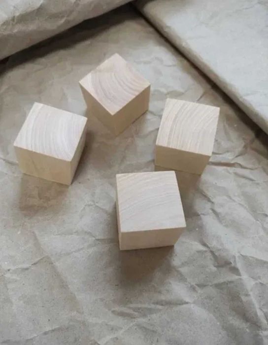 Ikea ручки меблеві квадратні дерев'яні дерево натуральне кубик квадрат