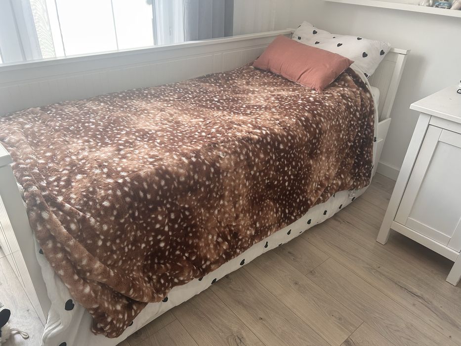 Łożko ikea białe drewniane