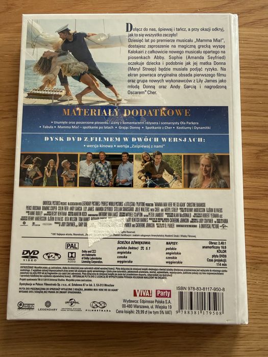 Film Mamma Mia Here We Go Again plyta DVD nowa okazja