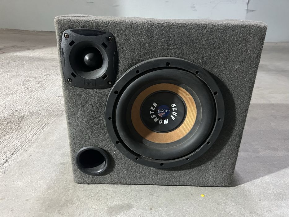Caixa de Som Ativa Alpine V12 + Subwoofer Blue Monster + Tweeter JBL