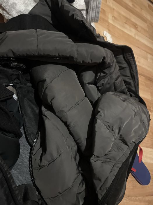 kurtka szara cienka zniszczona