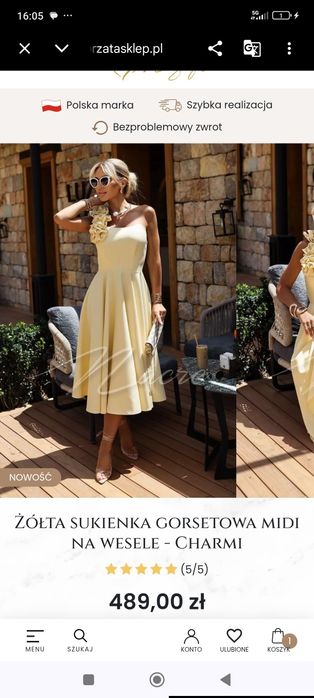 Sukienka Małgorzata midi Nowa S