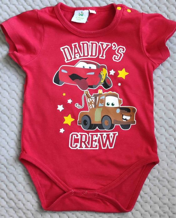 Disney baby śliczne czerwone body r. 68
