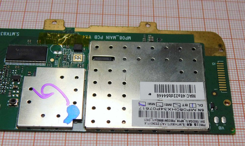 Moduł pozłacany tablet S.MTK8377.1A odzysk [K7]5