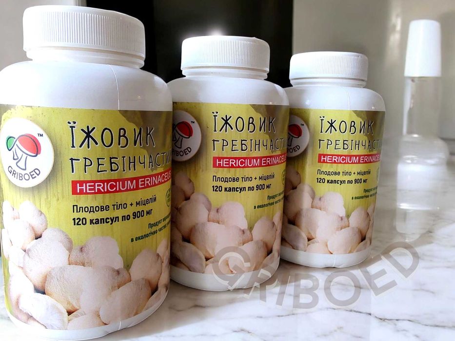 ЕЖЕВИК гребенчатый в капсулах. УЛУЧШЕННАЯ ФОРМУЛА! Месячный курс.