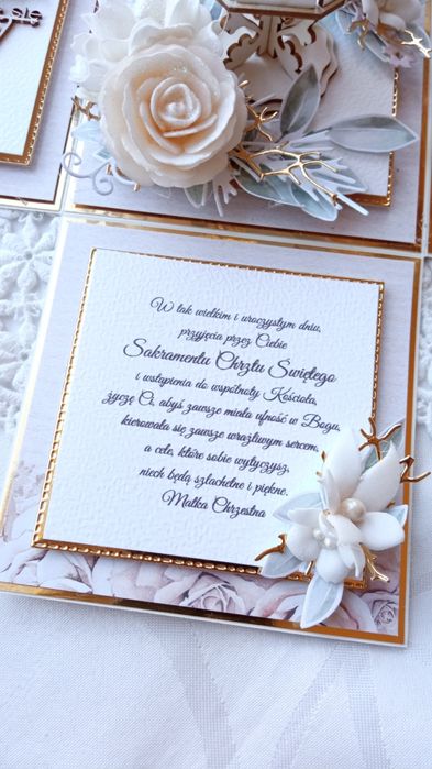 Exploding box premium na Chrzest Pamiątka Chrztu Świętego uniwersalna