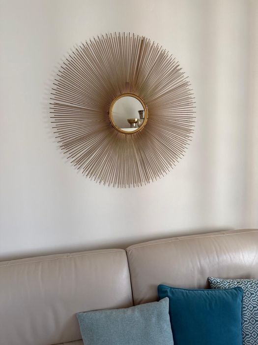 Espelho dourado metálico