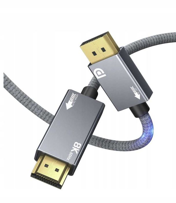 Kabel przewód wideo displayport DP do HDMI FULL HD 2K 4K 60hz 3m