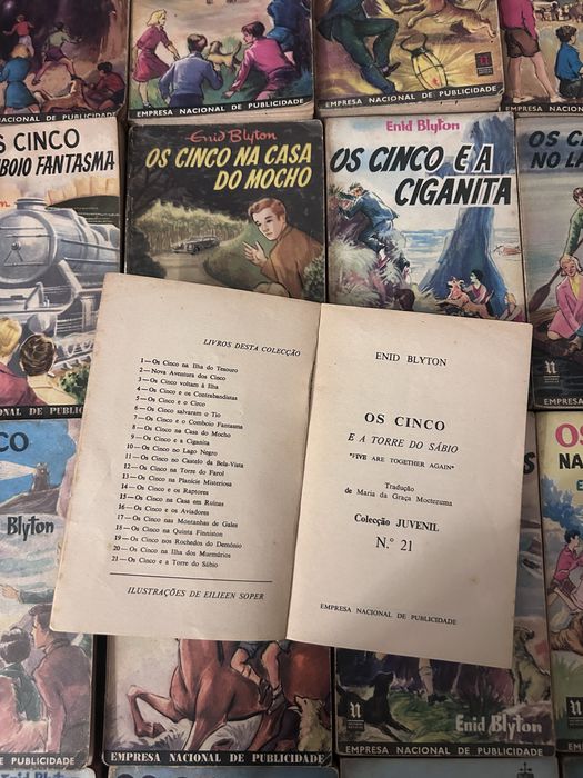 Coleção 21 livros “Os Cinco” , 1a edição anos 60