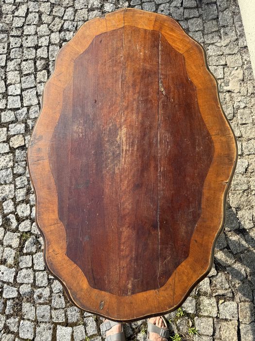 Stol drewniany w stylu biedermeier koniec XIX w.