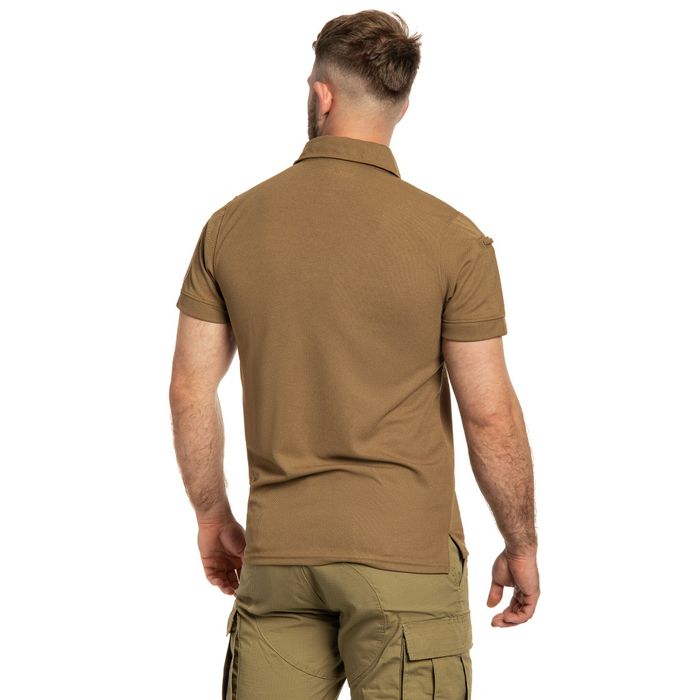 Футболка поло Mil-Tec Tactical Quickdry - Coyote. ЗСУ, НГУ.