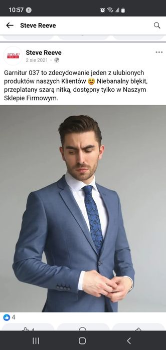 Garnitur męski Steve Reeve r 54L 182/54/96
