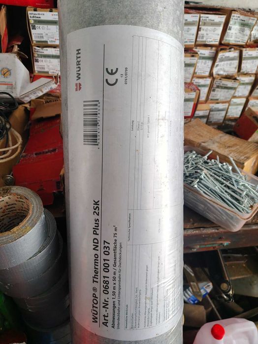 Membrana dachowa 1, 5m × 50m / wurtha 75m2