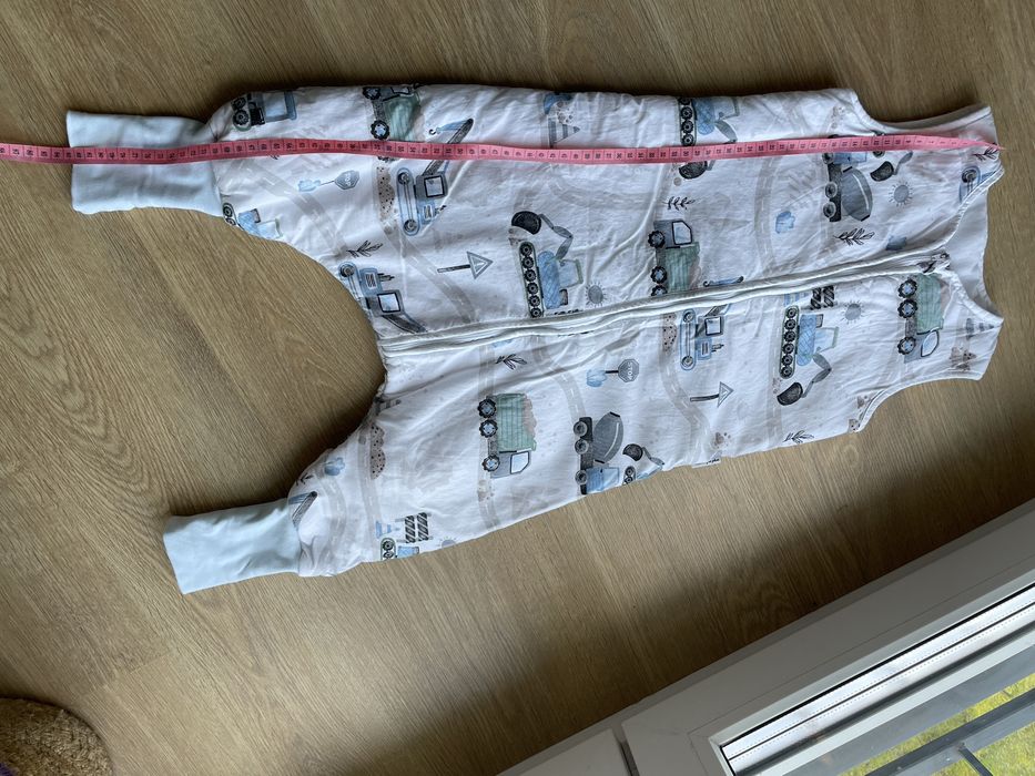 Śpiworek z nogawkami chłopięcy maszyny budowlane