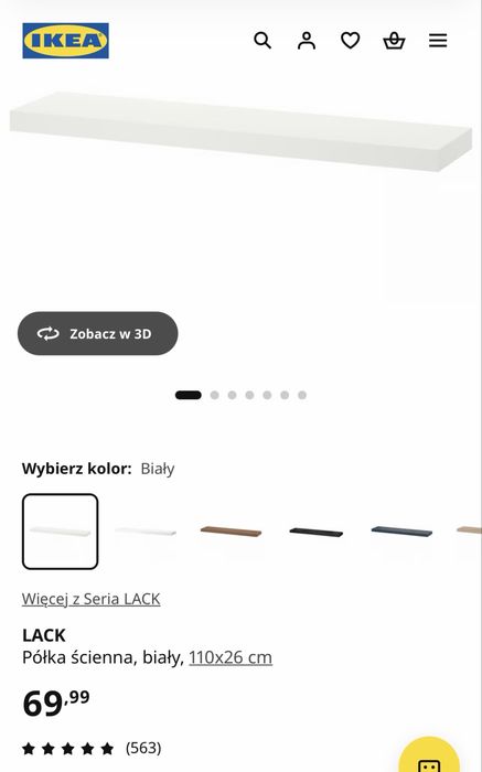 Półki ścienne ikea