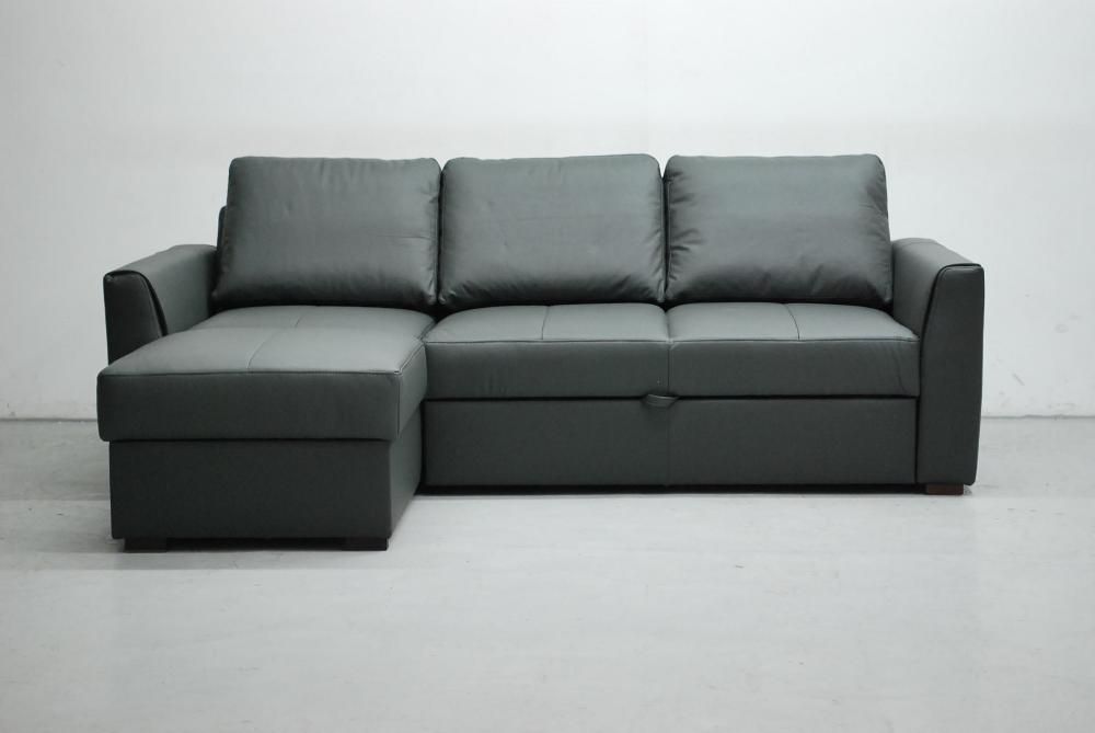 LZY skóra naturalna narożnik funkcja spania pojemnik 6492 rogówka sofa