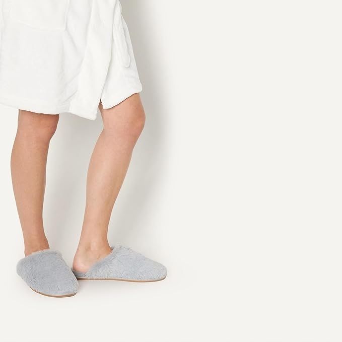 Amazon essentials szare kapcie damskie z futerkiem 38,5 6da