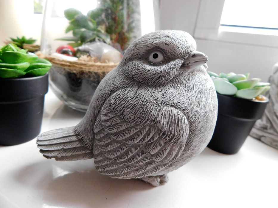 Ptaszek Wróbel Ozdoba betonowa Ogród DOM Figurka