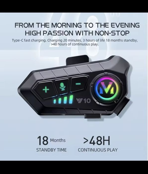 Intercomunicador Bluetooth para capacete de mota