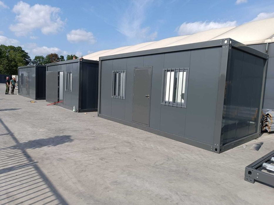 Kontenery antracytowe 6x3m biurowe, budowlane .Solidna rama#2