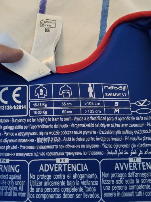 Kapok dla dziecka nabanji Decathlon rozm S