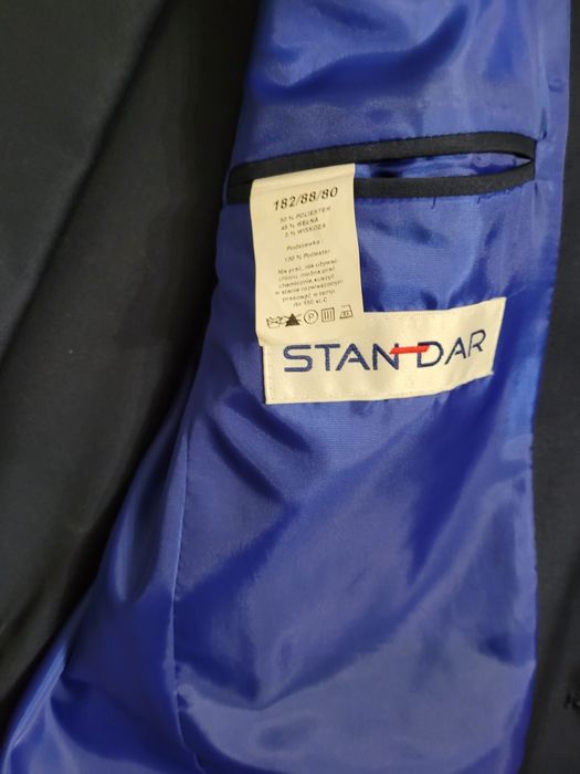 Garnitur granatowy STANDAR na 182 cm wzrostu